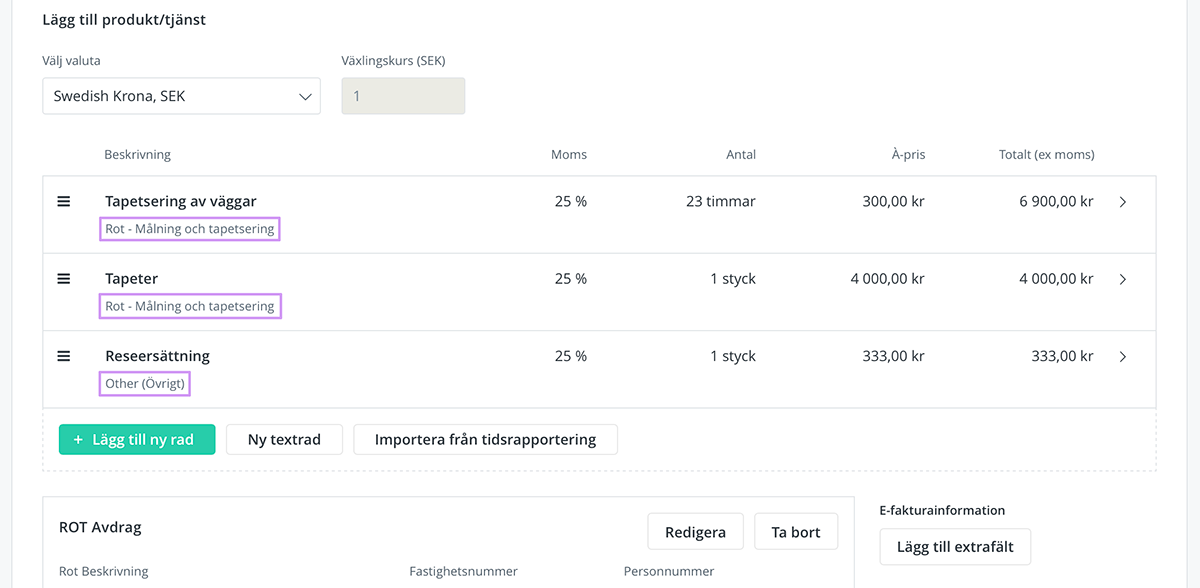 Hur Skapar Jag En Faktura Med Rot- Eller Rutavdrag? | Bokio