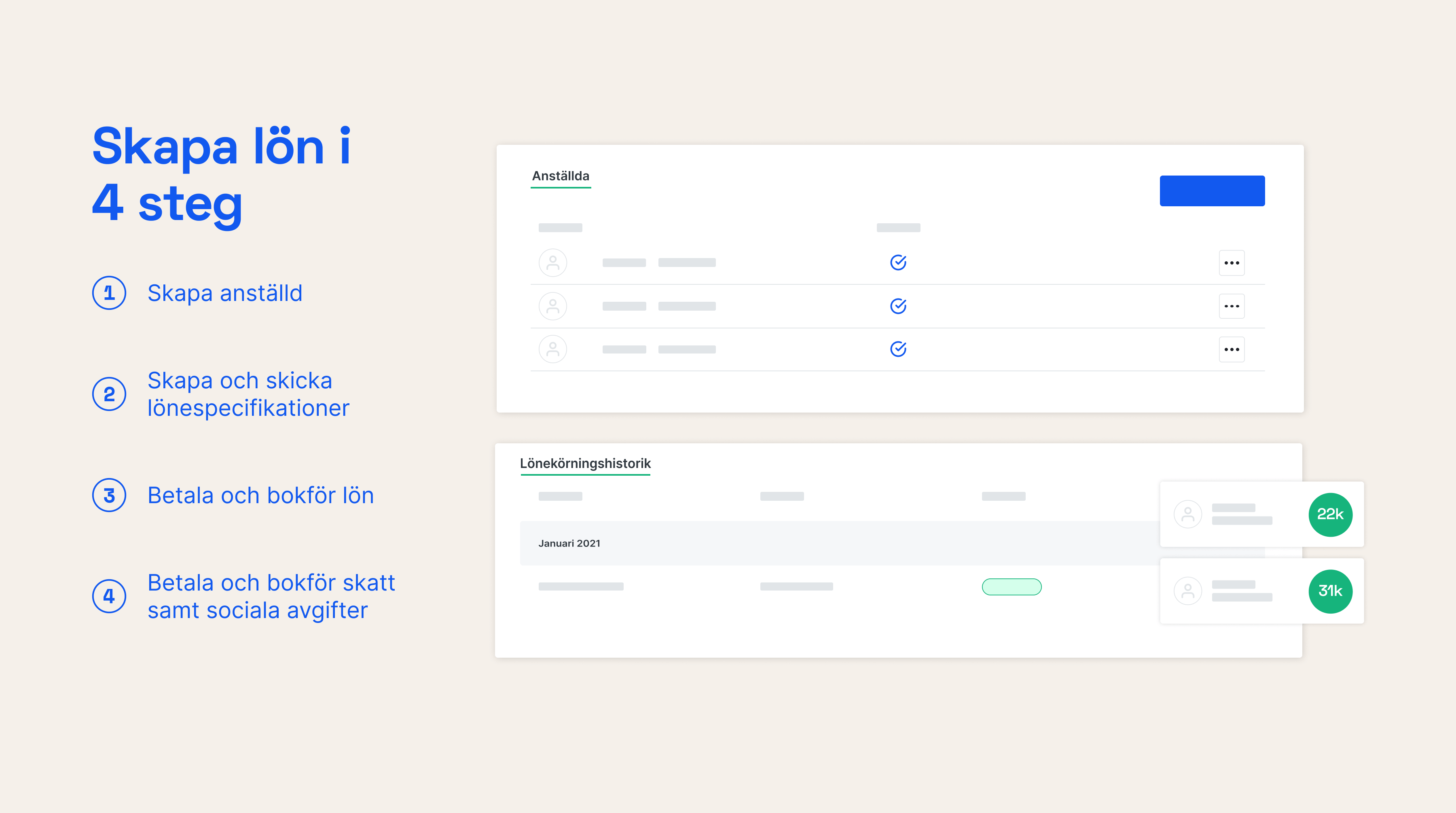 Skapa löner i 4 steg