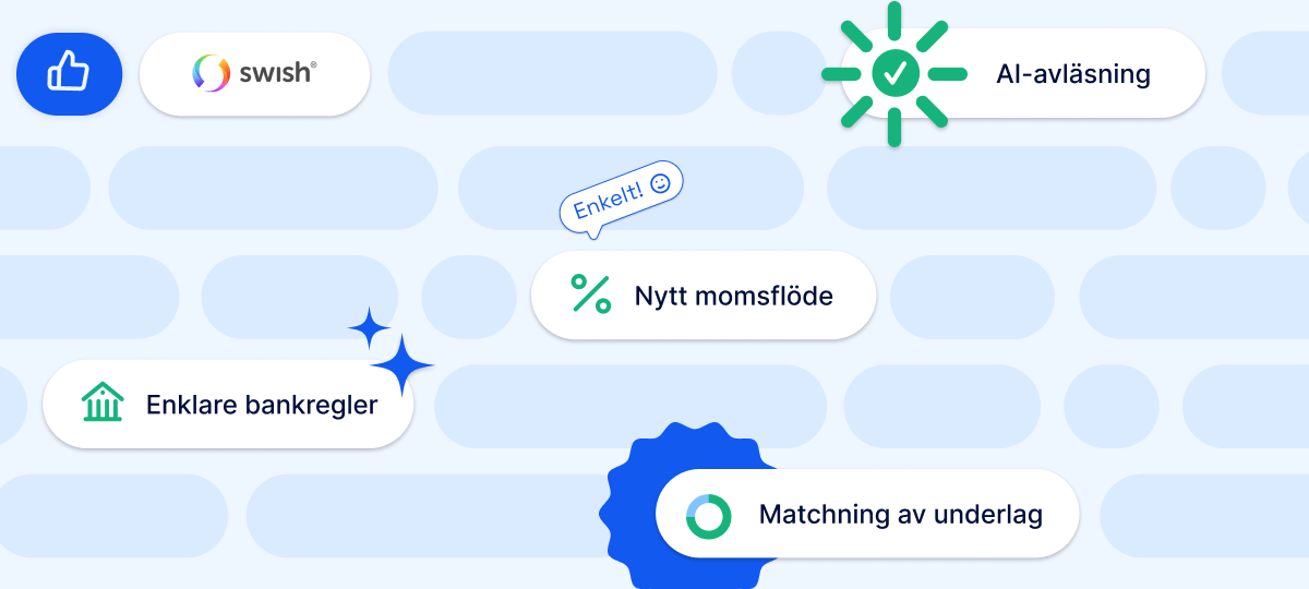 Swish, AI-avläsning och nytt momsflöde – har du koll på vårens nyheter i Bokio?